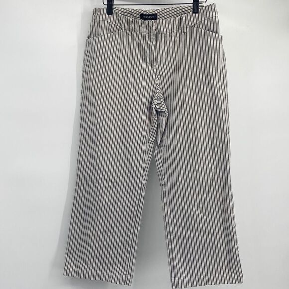 Ideology Striped Wide Legged Ankle Pants Size 10 - Picture 1 of 8